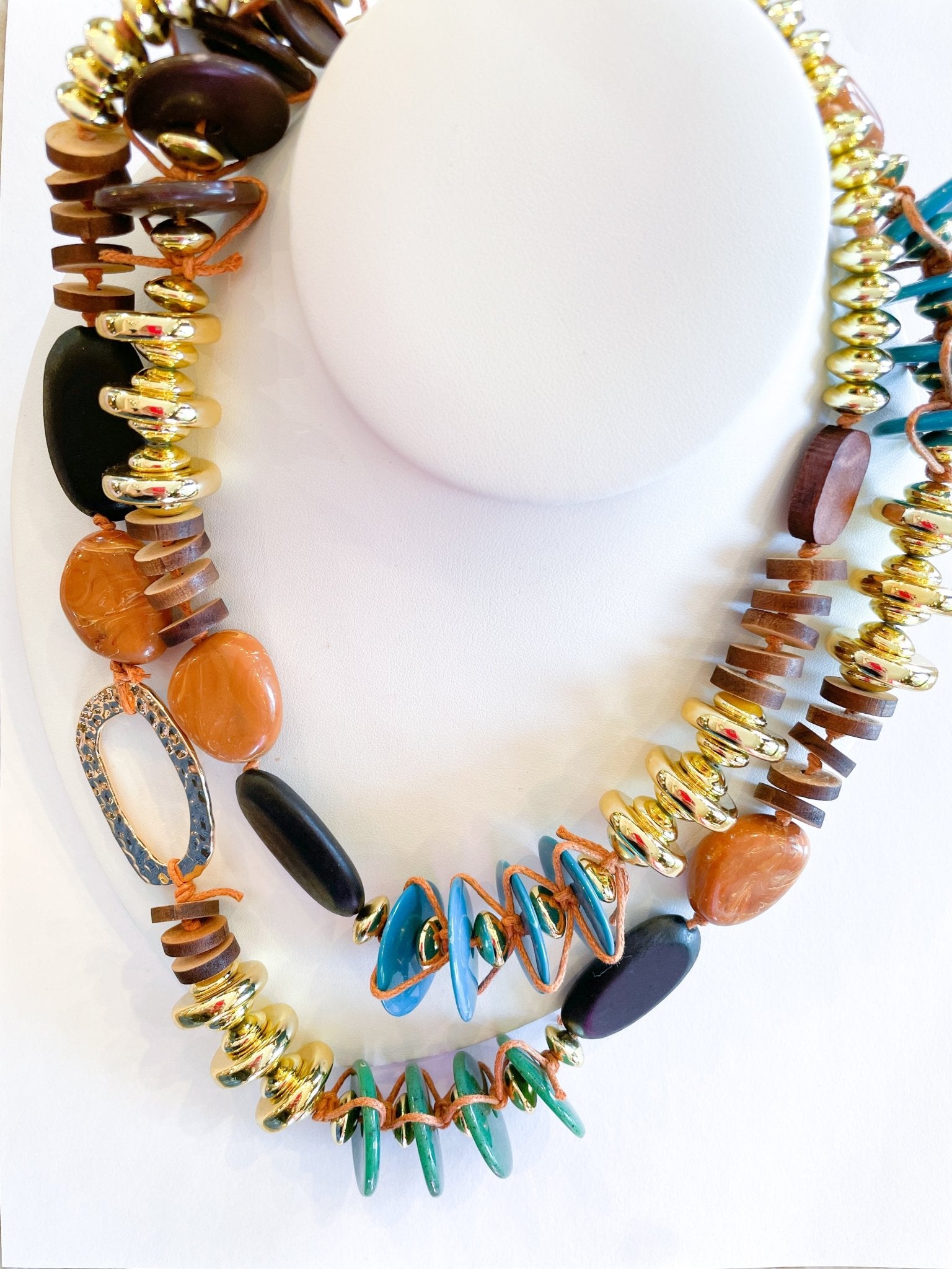 Coastal Boho Beaded Necklace - Swoon Boutique New Orleans