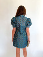 Collar Trimmed V Neck Dress - Swoon Boutique New Orleans