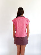 Contrast Collar Quarter Zip Top - Swoon Boutique New Orleans
