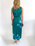 Cowl Neck Sleeveless Pleated Waist Midi Dress - Swoon Boutique New Orleans