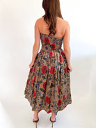 Dahlia Garden Strapless Midi Dress - Swoon Boutique New Orleans