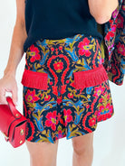 Damask Sage Skirt - Swoon Boutique New Orleans