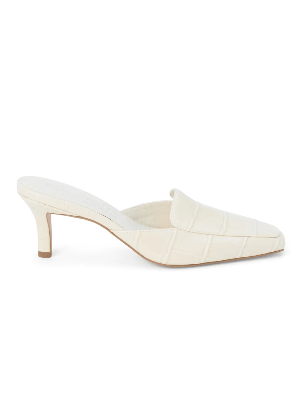 Davey White Croc Mule - Swoon Boutique New Orleans