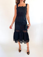 Davina Lace Sleeveless Midi Dress - Swoon Boutique New Orleans