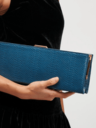 Denim Nazlee Snake Clutch - Swoon Boutique New Orleans