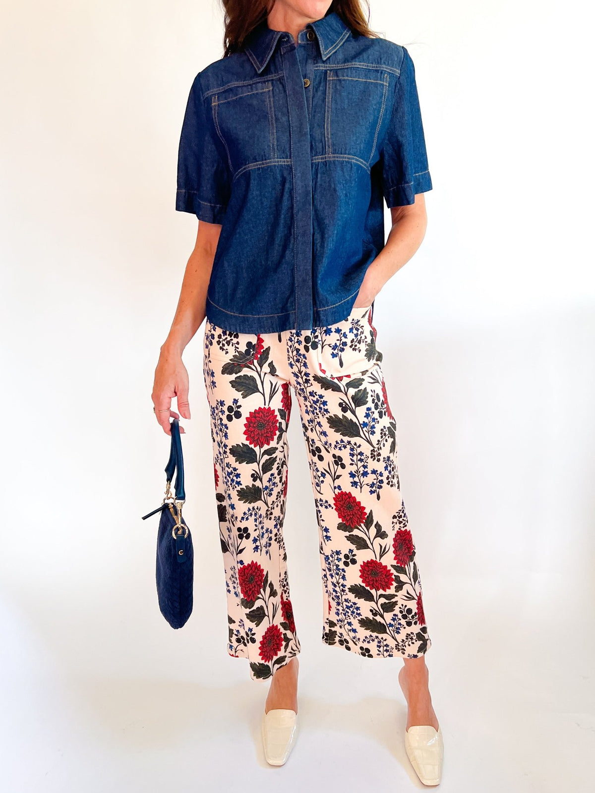 Denim Utility Top - Swoon Boutique New Orleans