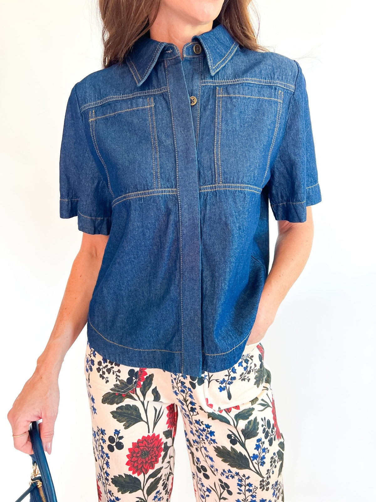 Denim Utility Top - Swoon Boutique New Orleans