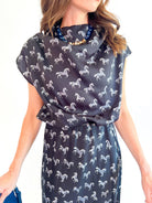 Derby Days Draped Blouse - Swoon Boutique New Orleans