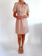 Diamond Pop Front Zip Dress - Swoon Boutique New Orleans