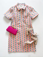 Diamond Pop Front Zip Dress - Swoon Boutique New Orleans