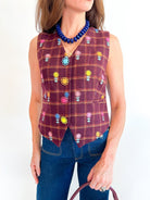 Doree Knit Floral Vest - Swoon Boutique New Orleans