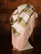 Pink multi scarf with dot and stripe print