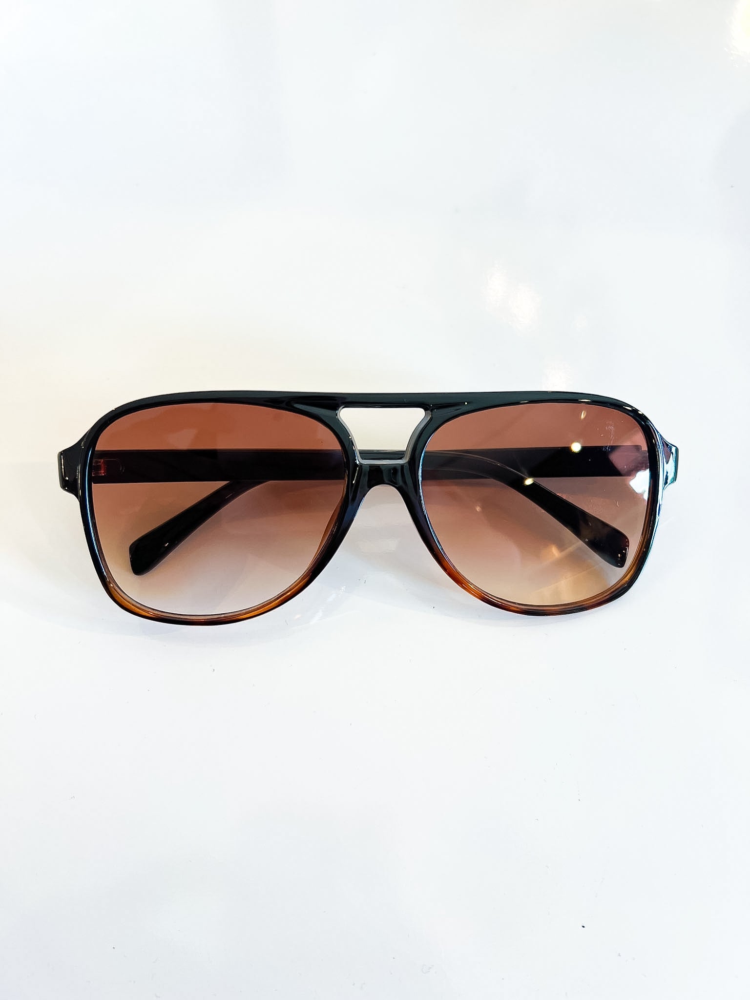 Double Bridge Aviator Sunglasses - Swoon Boutique New Orleans