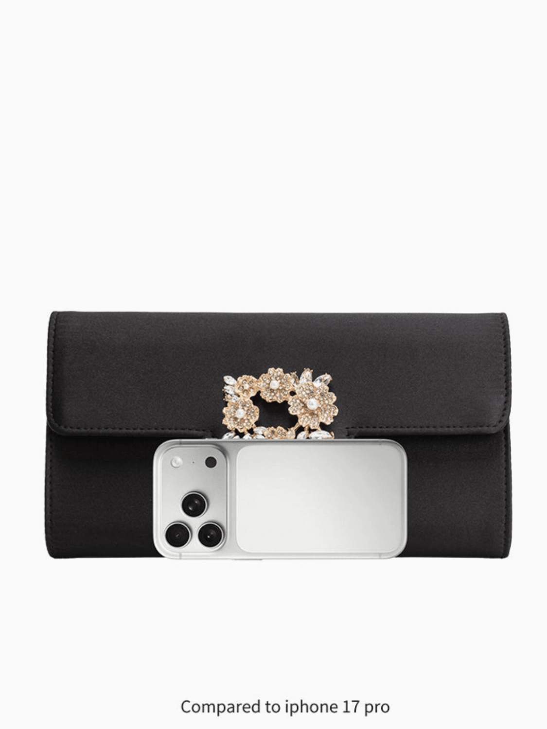 Elodie Satin Floral Clasp Clutch - Swoon Boutique New Orleans