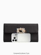 Elodie Satin Floral Clasp Clutch - Swoon Boutique New Orleans