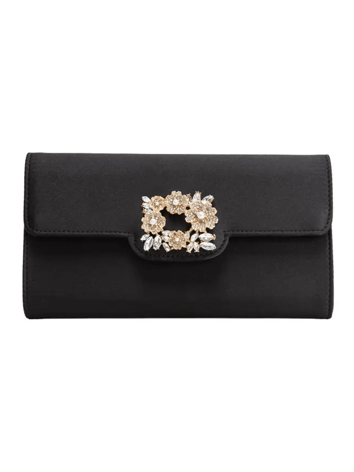 Elodie Satin Floral Clasp Clutch - Swoon Boutique New Orleans