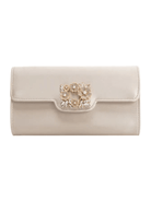 Elodie Satin Floral Clasp Clutch - Swoon Boutique New Orleans