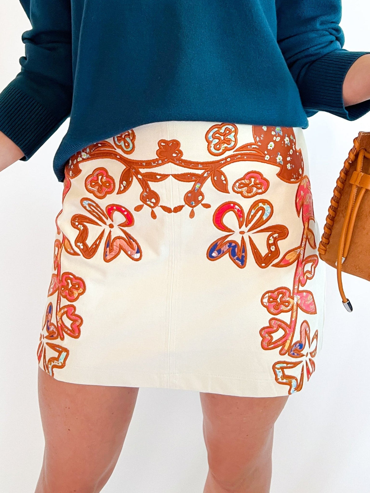 Embroidered Mini Skirt - Swoon Boutique New Orleans