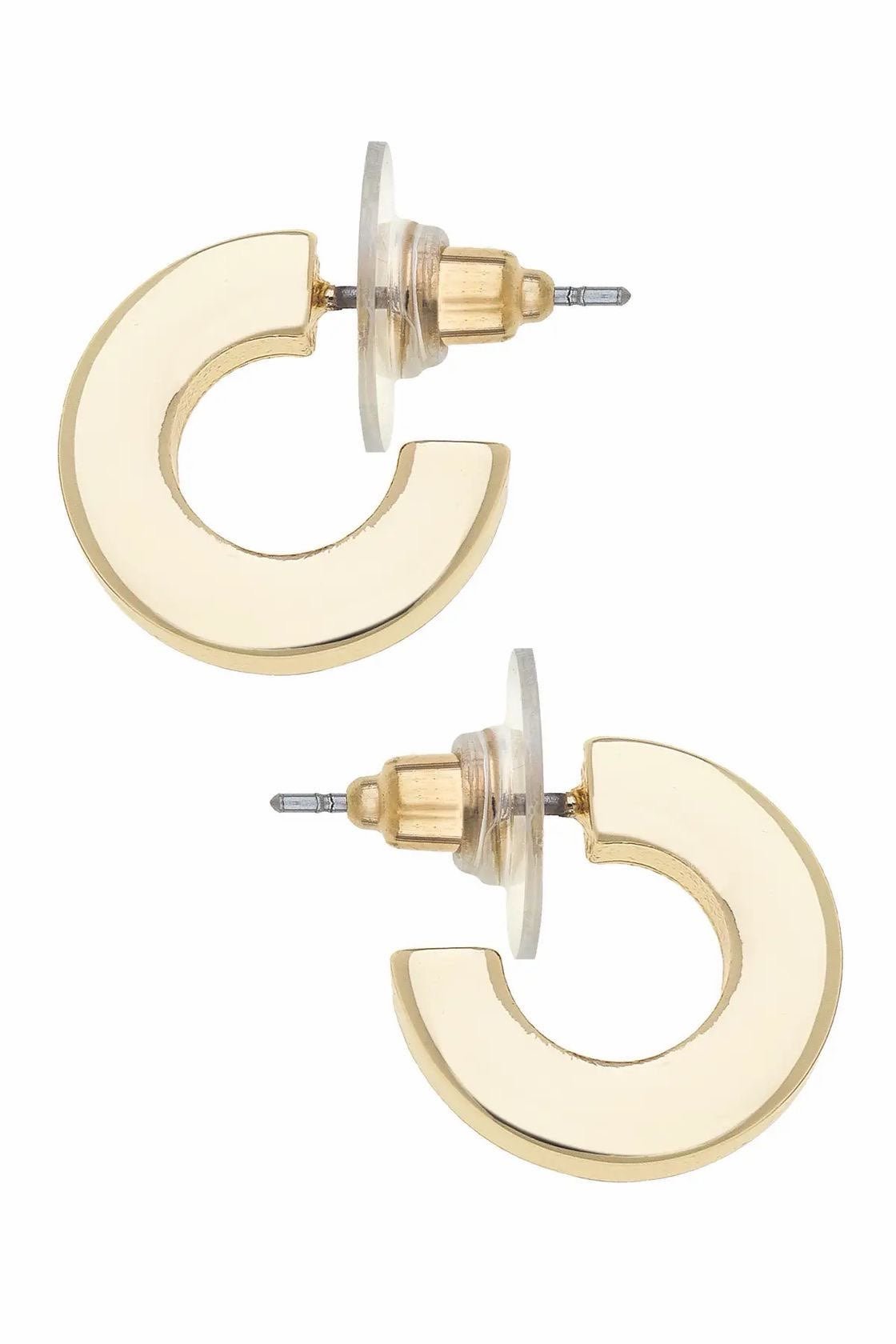 Emmy Small Flat Hoop Earrings - Swoon Boutique New Orleans