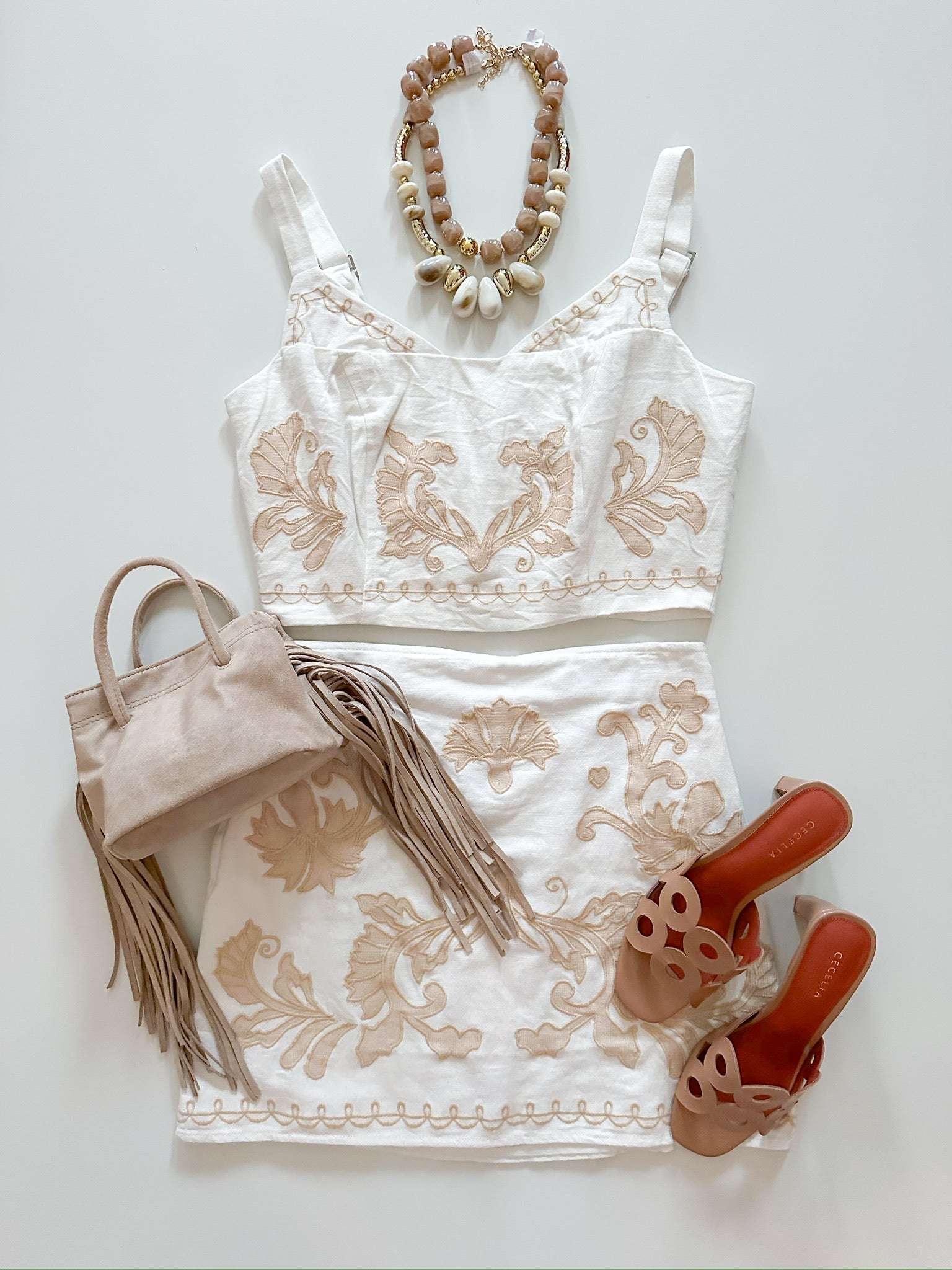 Enid Embroidered Mini Skirt - Swoon Boutique New Orleans