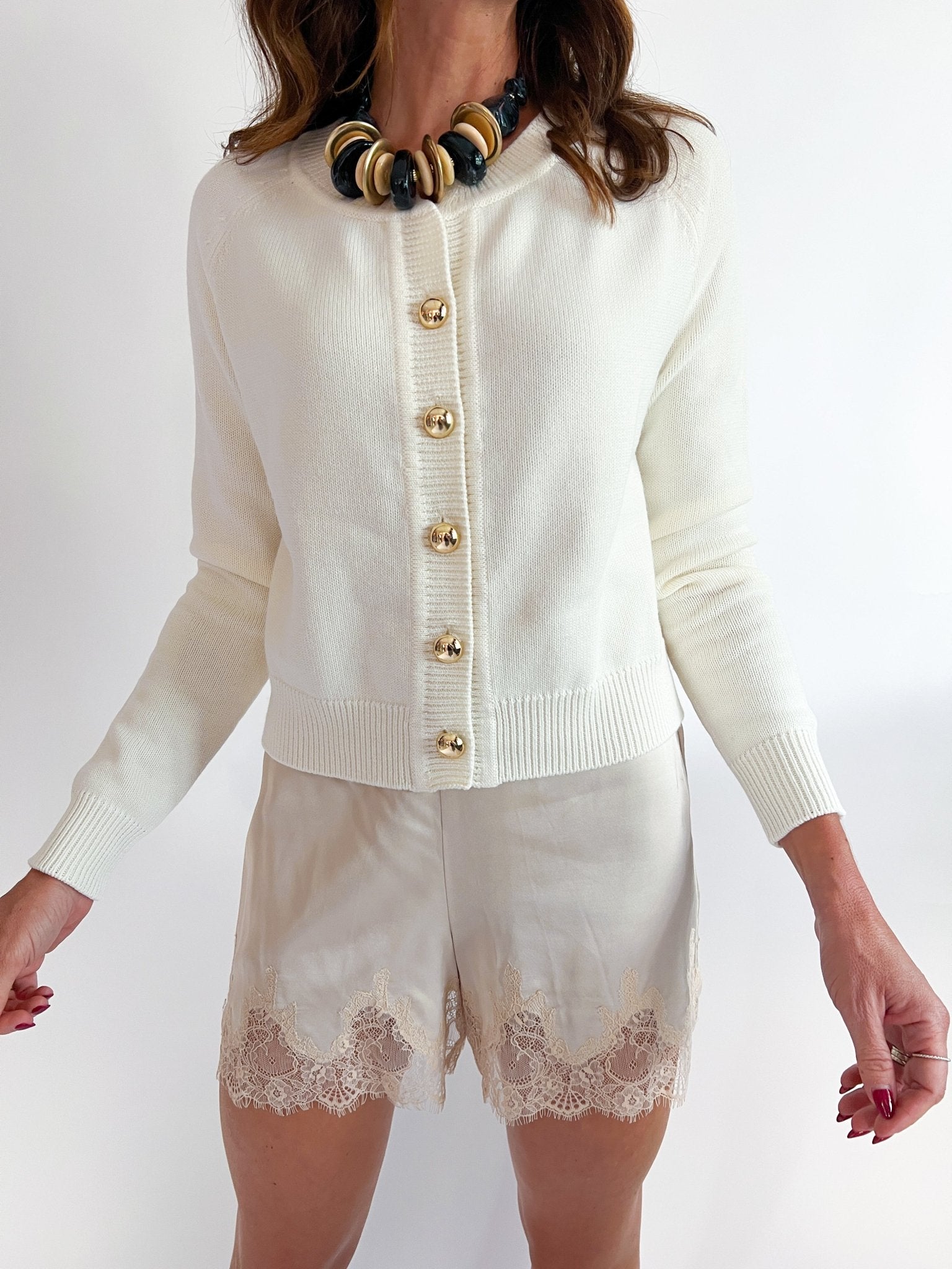 Ennis Satin Lace Pullon Shorts - Swoon Boutique New Orleans