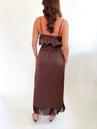 Enza Fringed Satin Cami Top - Swoon Boutique New Orleans