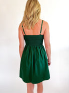 Evergreen Pleated Mini Dress - Swoon Boutique New Orleans