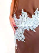 Eyelash Lace Trim Midi Skirt - Swoon Boutique New Orleans