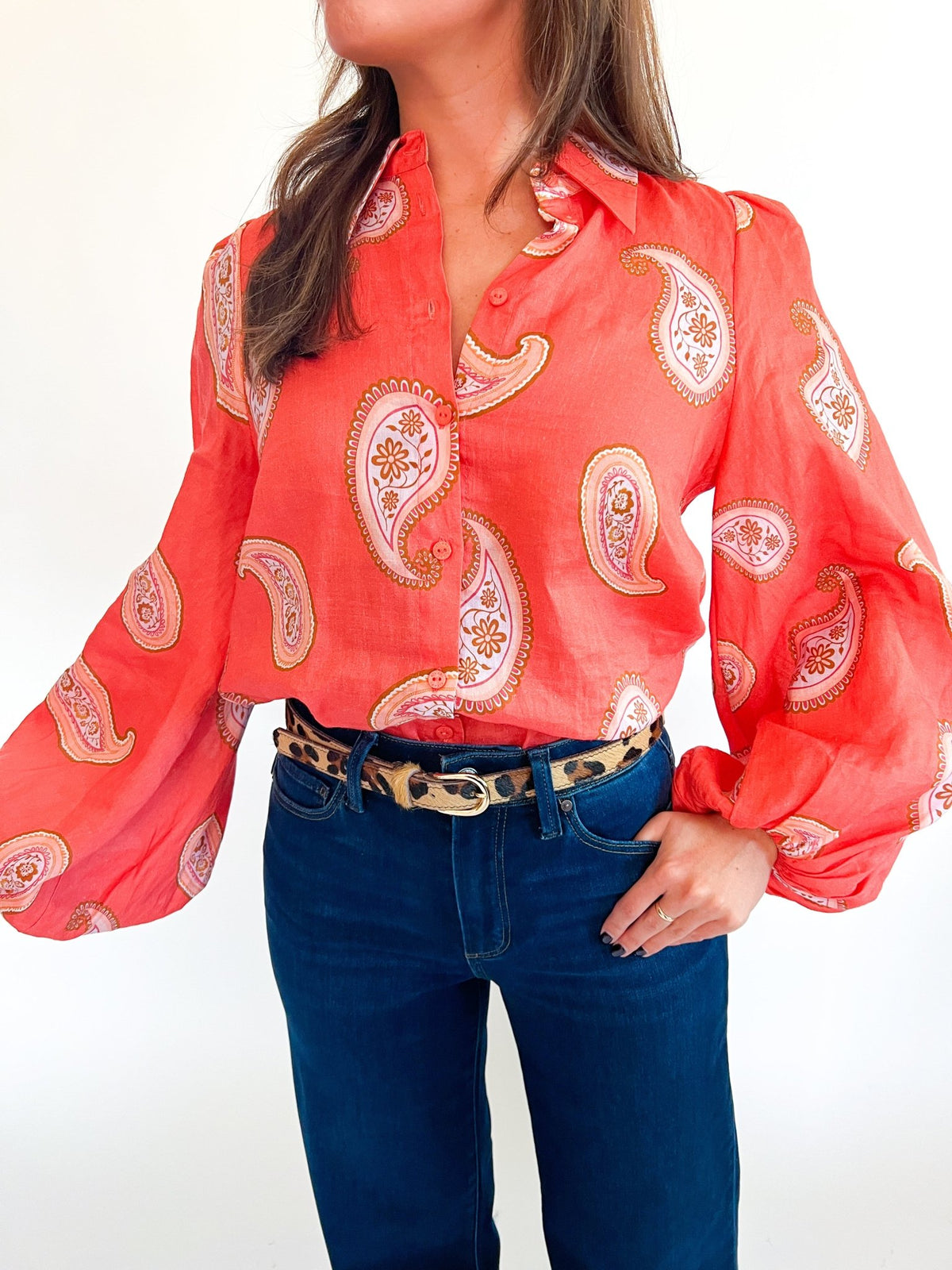 Ezra Paisley Blouse - Swoon Boutique New Orleans