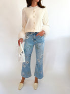 Faux Fur Cuff Embellished Cardigan - Swoon Boutique New Orleans