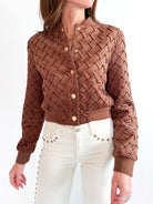 Faux Suede Braided Crop Jacket - Swoon Boutique New Orleans