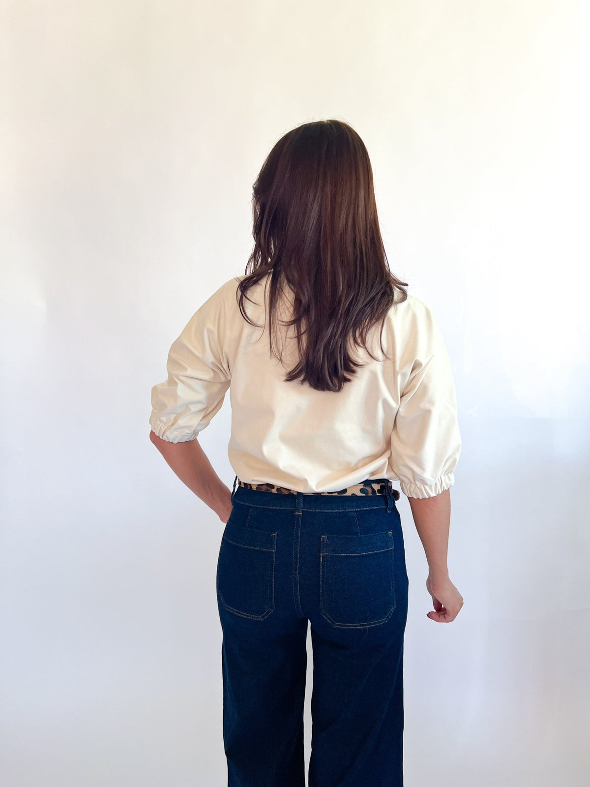 Faux Suede Johnny Collar Top - Swoon Boutique New Orleans