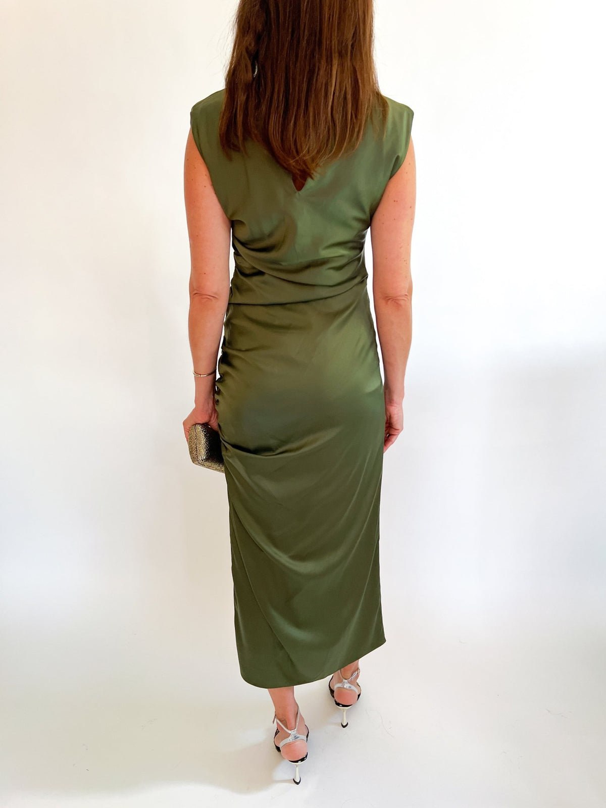 Felicity Ruched Midi Dress - Swoon Boutique New Orleans