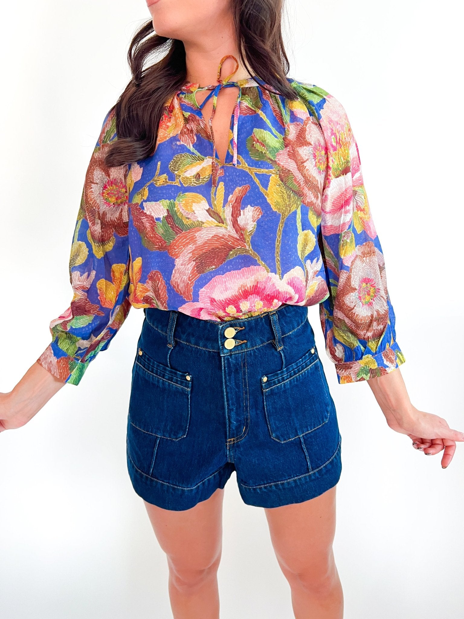 Floral Bloom Peasant Top - Swoon Boutique New Orleans