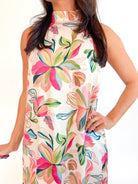 Floral Blossom Tie Back Midi Dress - Swoon Boutique New Orleans