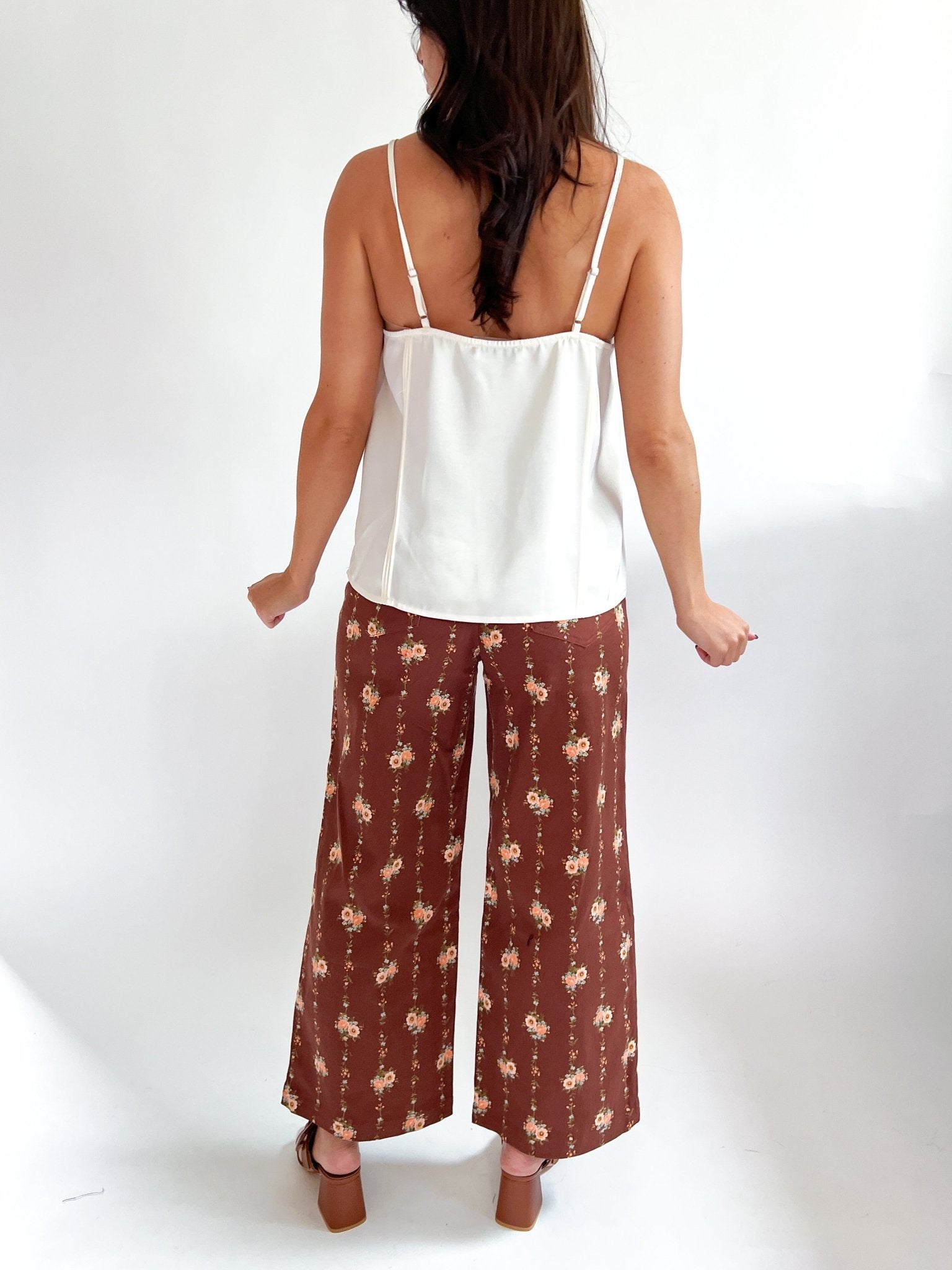 Floral Chain Wide Leg Pants - Swoon Boutique New Orleans