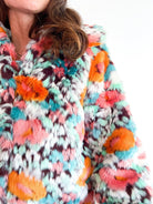 Floral Faux Fur Jacket - Swoon Boutique New Orleans