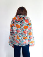 Floral Faux Fur Jacket - Swoon Boutique New Orleans