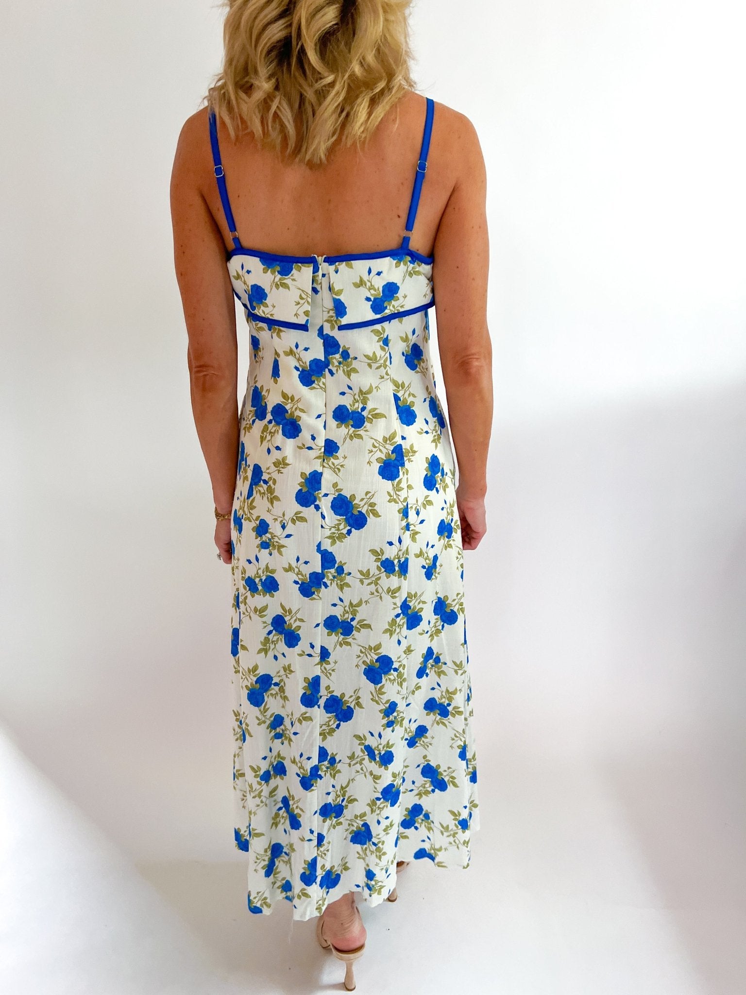 Floral Print Sleeveless Midi Dress - Swoon Boutique New Orleans