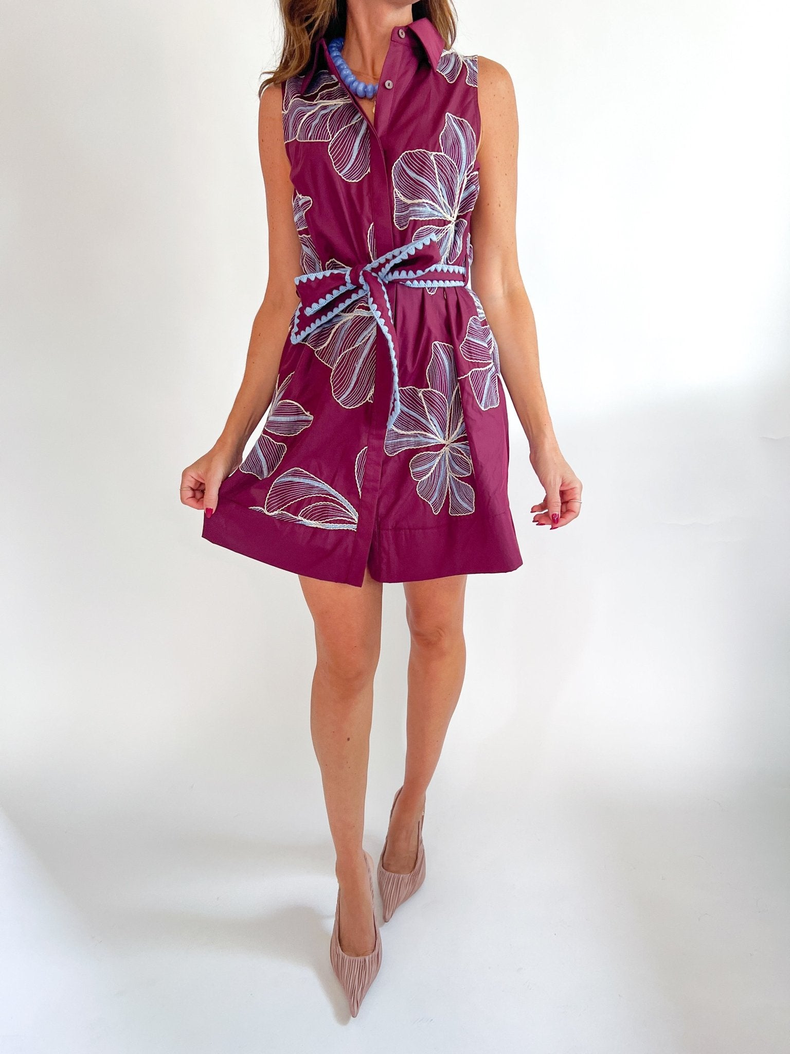 Floral Print Sleeveless Mini Dress - Swoon Boutique New Orleans