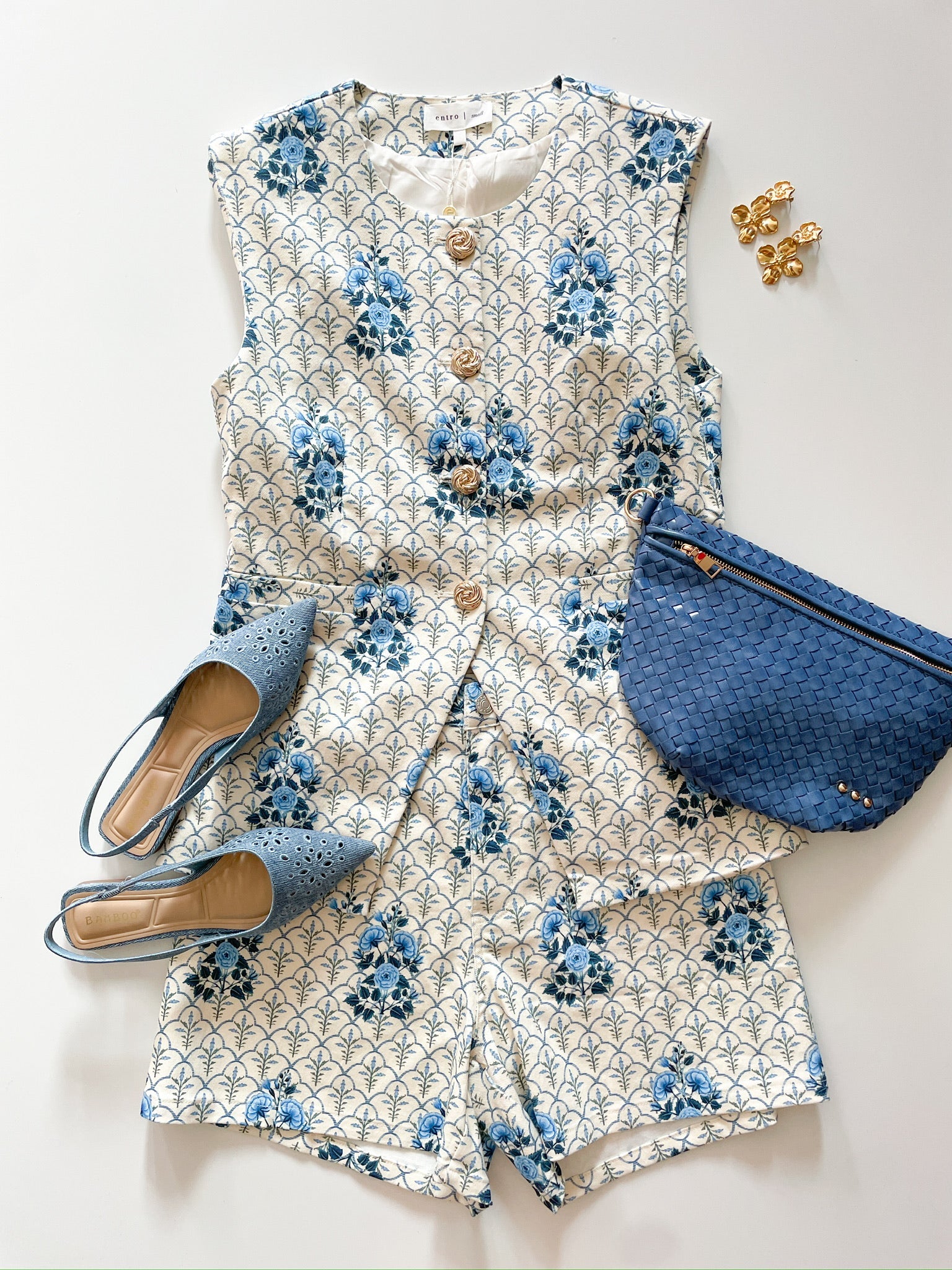 Floral Print Sleeveless Top & Short Set - Swoon Boutique New Orleans
