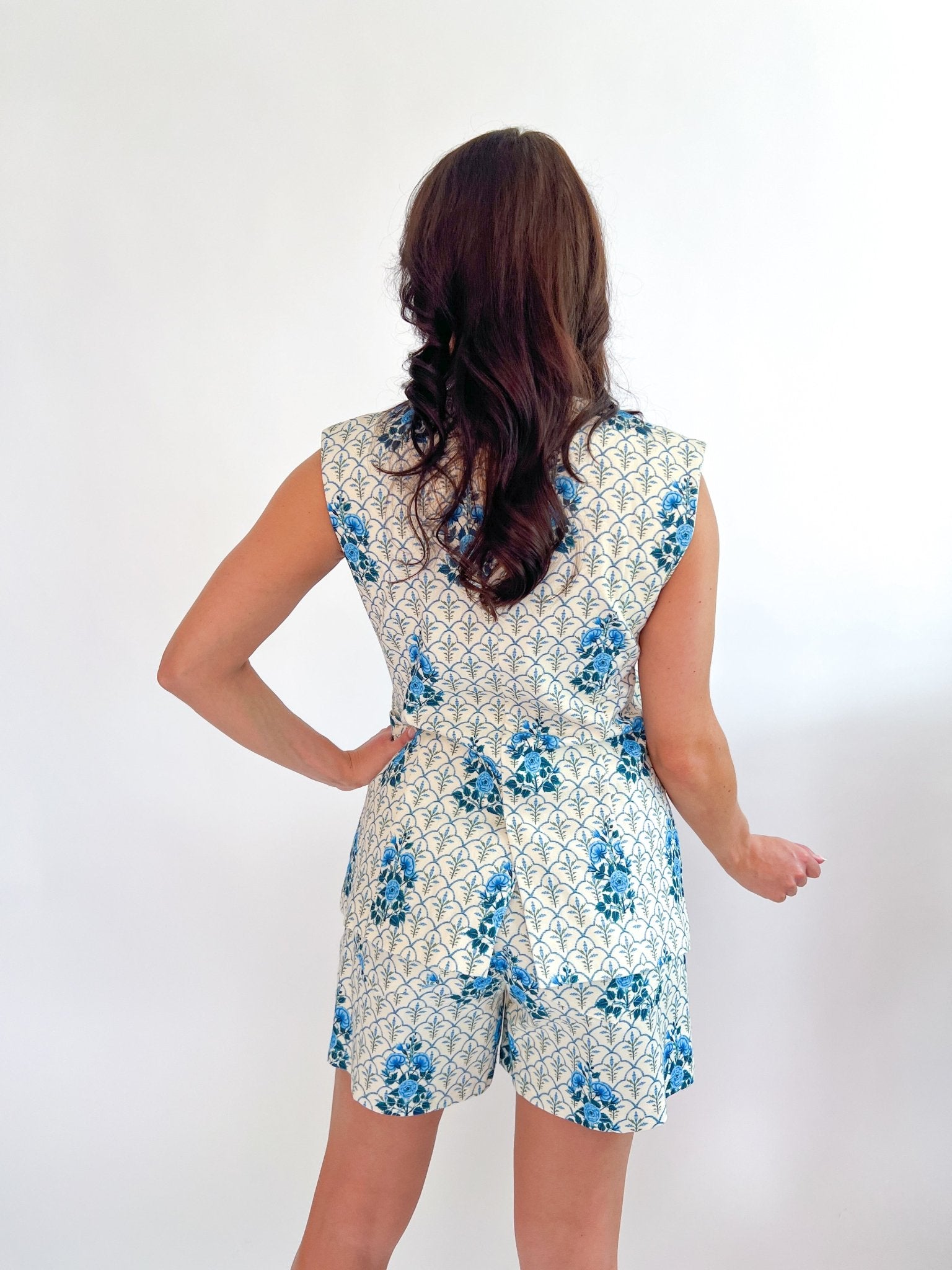 Floral Print Sleeveless Top & Short Set - Swoon Boutique New Orleans