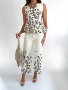 Floral Print Wide Leg Pant - Swoon Boutique New Orleans