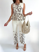 Floral Print Wide Leg Pant - Swoon Boutique New Orleans
