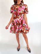 Floral Puff Sleeve Mini Dress - Swoon Boutique New Orleans