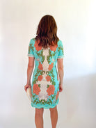 Floral Scalloped Edge Sweater Dress - Swoon Boutique New Orleans