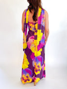 Floral Scarf Neck Maxi Dress - Swoon Boutique New Orleans