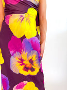 Floral Scarf Neck Maxi Dress - Swoon Boutique New Orleans