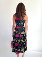 Flower Multicolor Sequin Sleeves Midi Dress - Swoon Boutique New Orleans