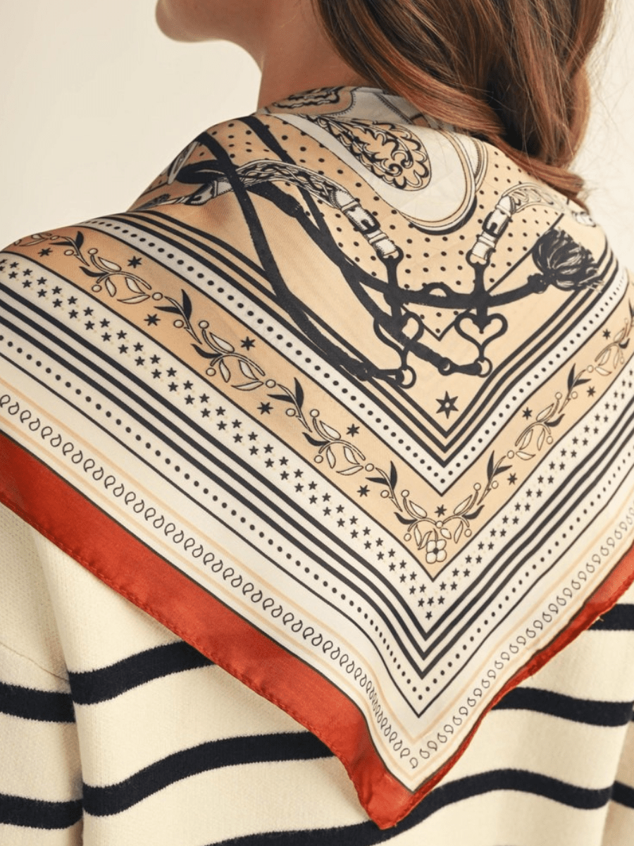 Flower Paisley Chain Print Scarf - Swoon Boutique New Orleans